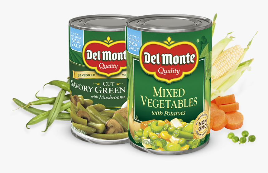 Del Monte Savory Green Beans With Mushrooms - Canned Green Beans And Mushrooms, HD Png Download, Free Download