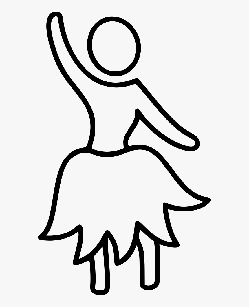 Dancers Ballet Hawaiian Dancer Striptease - Line Art, HD Png Download, Free Download