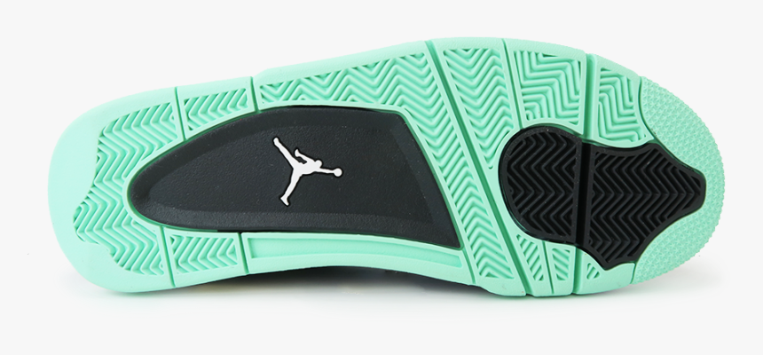 308497 - Air Jordan 4 Retro 'green Glow Mens, HD Png Download, Free Download