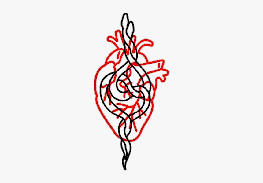 #tattoo #tattoos #heart #grunge #red #redgrunge #aesthetic - Aesthetic Tattoo, HD Png Download, Free Download