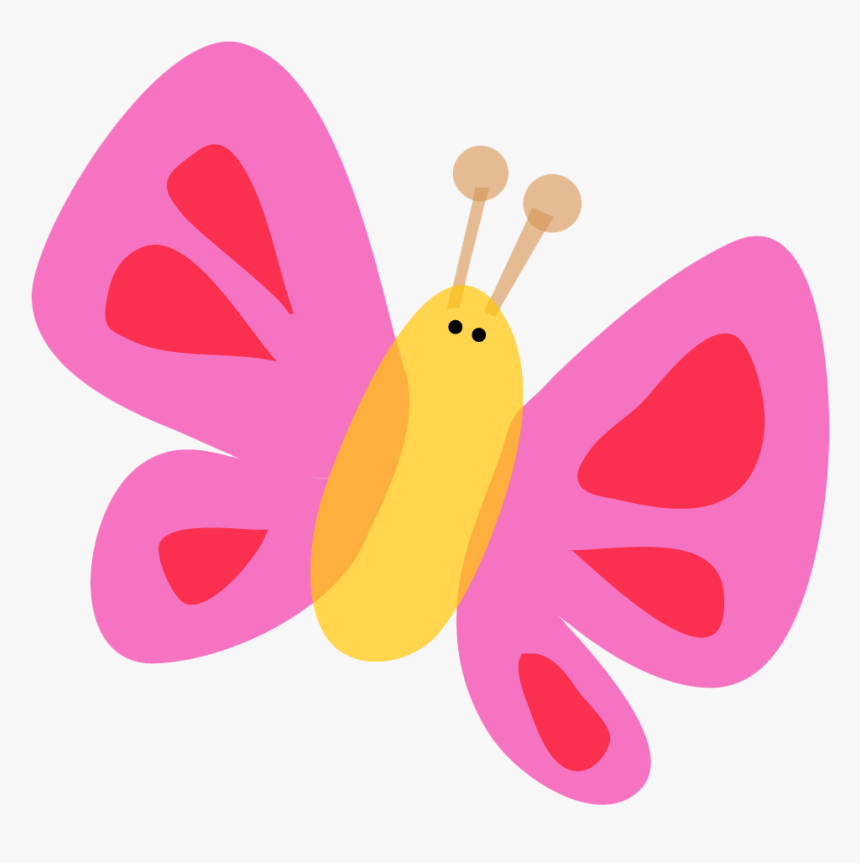 Cute Pink Butterfly Clipart - Cute Butterfly Vector Png, Transparent Png, Free Download