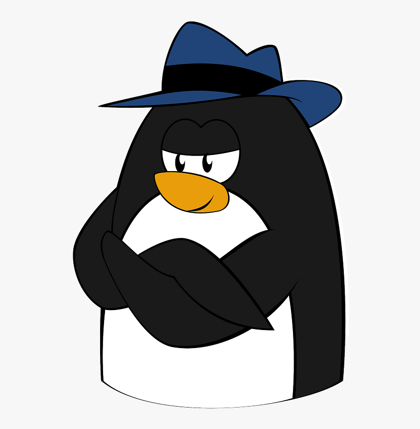 Penguin In Fedora Clipart - Fedora Tux, HD Png Download, Free Download