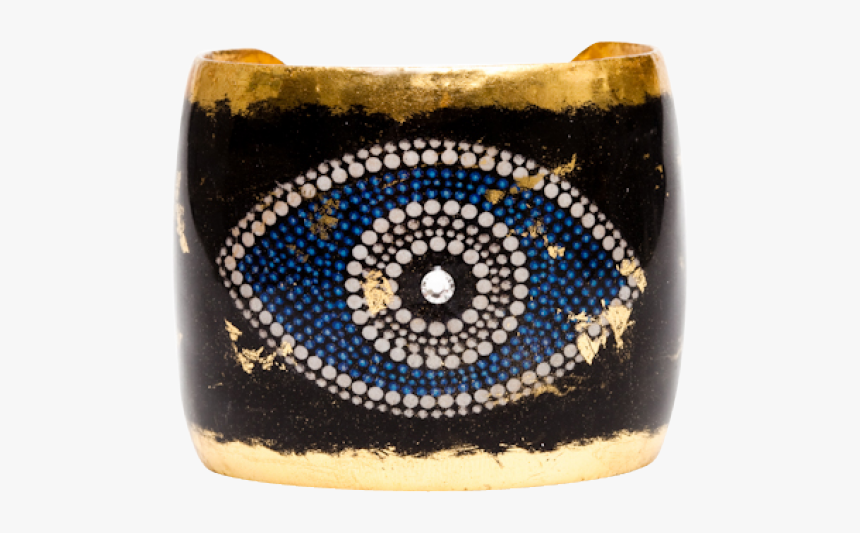 Gold Leaf Evil Eye Cuff - Bangle, HD Png Download, Free Download