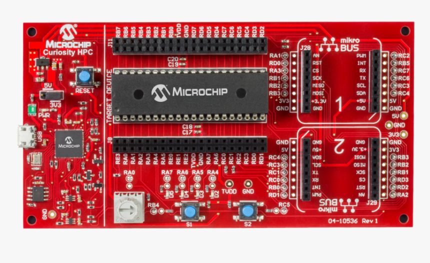 Microchip Vector Circuit Board - Microchip Curiosity Board, HD Png Download, Free Download