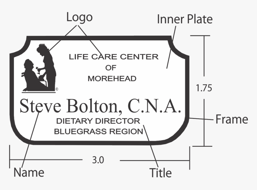 Namark Id And Name Badges, Signs And Tags - Life Care Centers Of America Inc., HD Png Download, Free Download