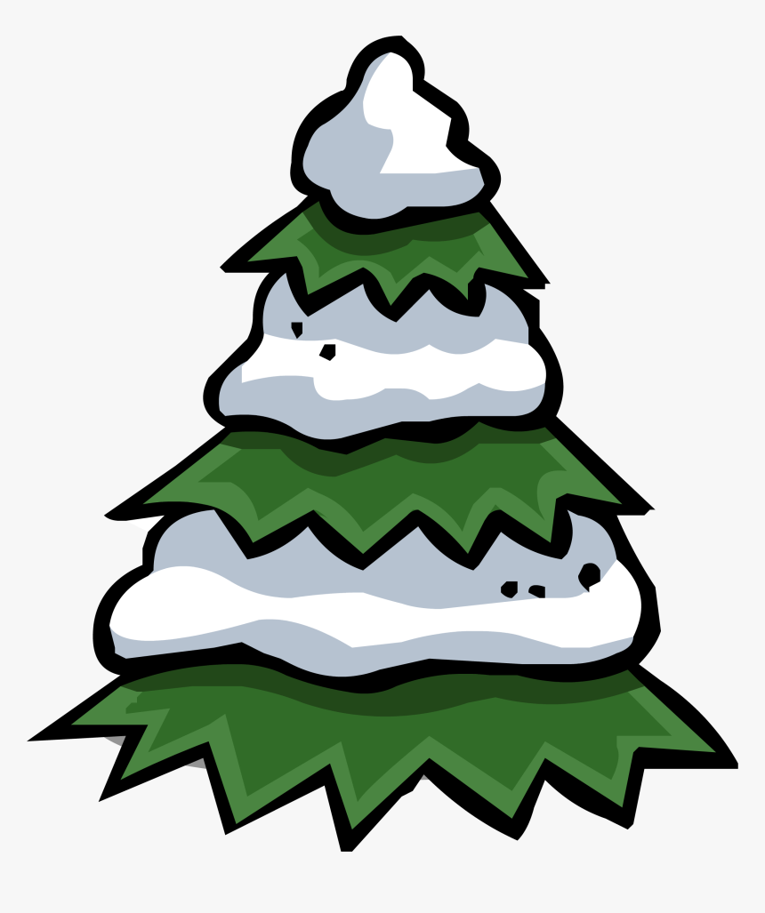 Snowy Tree Sprite - Club Penguin, HD Png Download - kindpng