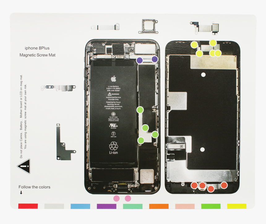 Iphone 8 Plus Magnetic Screw Mat - Iphone 8 Magnetic Screw Mat, HD Png ...