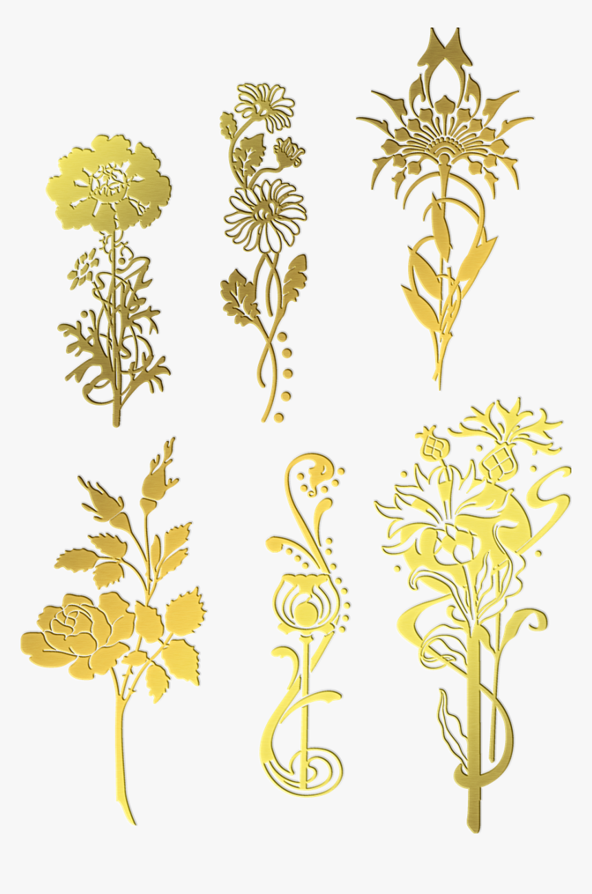 Gold Floral Foil, HD Png Download, Free Download