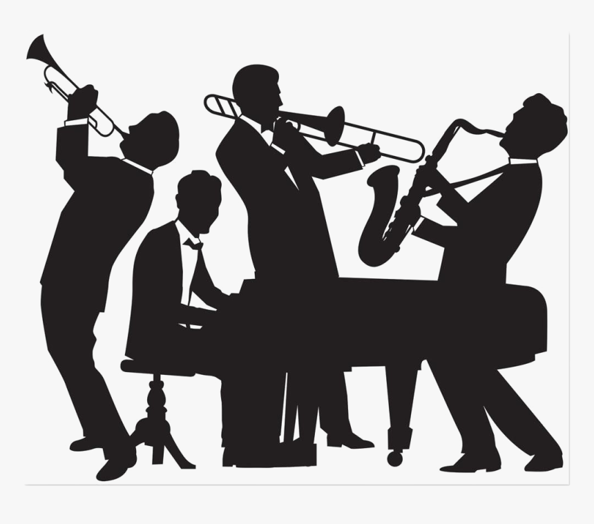 Jazz Musician Png Image - Jazz Band Silhouette Png, Transparent Png, Free Download
