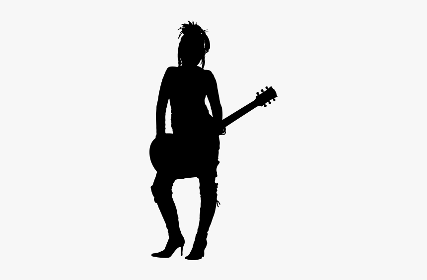 Woman - Rocker Silhouette, HD Png Download, Free Download