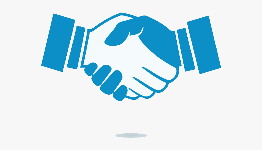 Handshake Clipart Blue - Blue And White Handshake, HD Png Download, Free Download