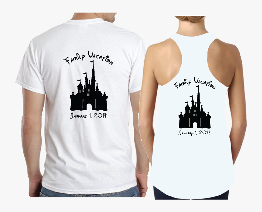 Cinderella Castle Silhouette Png - Mickey Mouse T Shirts Back, Transparent Png, Free Download