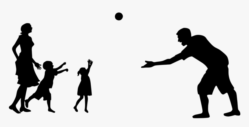 Boy Child Dad - Family People Silhouette Png, Transparent Png, Free Download