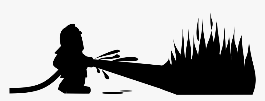 Clip Art File Put Out Fire - Silhouette Fireman Png, Transparent Png, Free Download