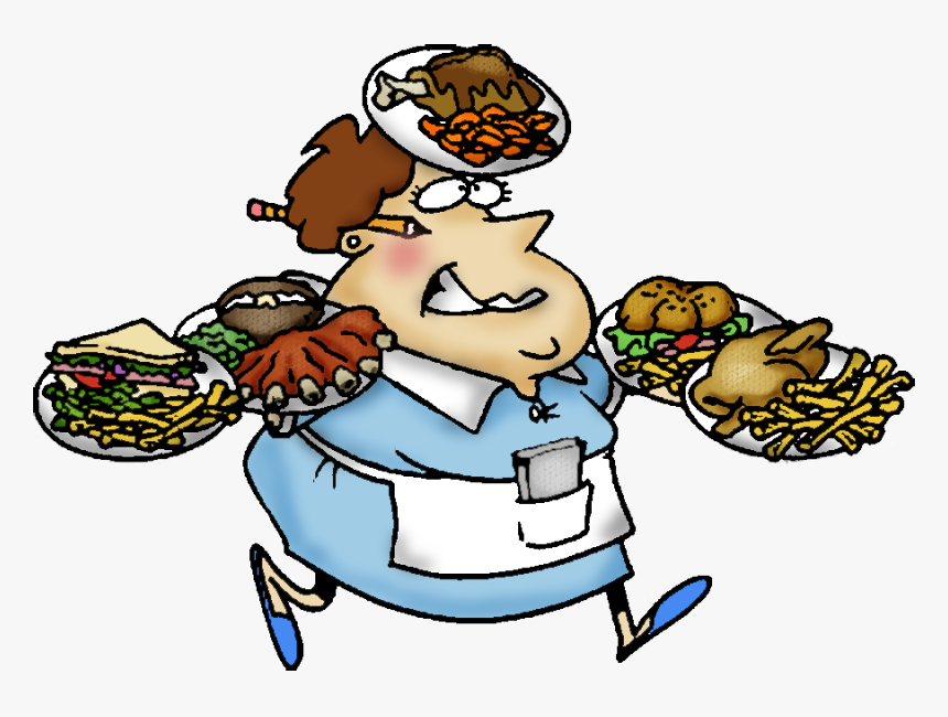 Waitress Cartoon - Waitress Clip Art, HD Png Download, Free Download