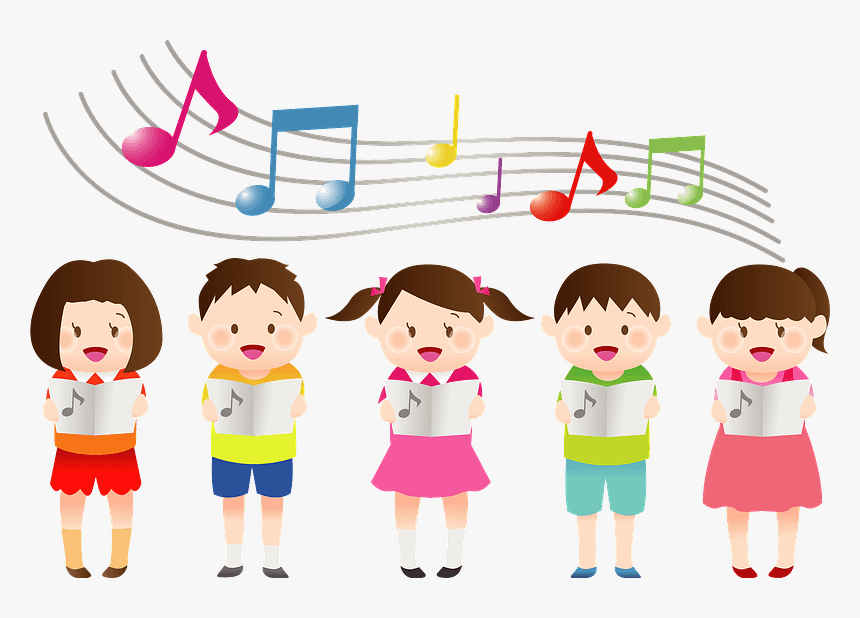 Children Singing Music Clipart 合唱 子ども 歌っ て いる 様子 イラスト Hd Png Download Kindpng