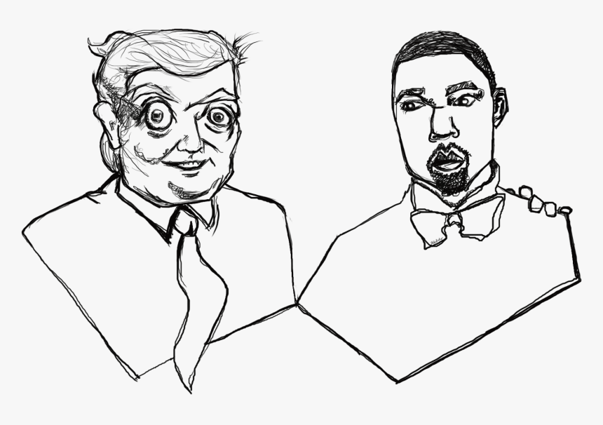 Trumping Kanye"s Debt Trump Asks West For Favors - Sketch, HD Png Download, Free Download