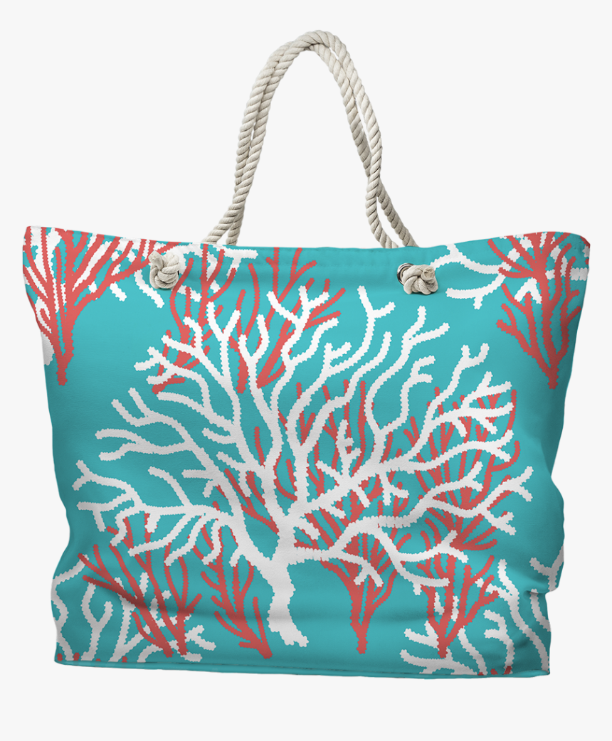 Nassau Coral Tote Bag, Png Download - Coral Painting, Transparent Png, Free Download