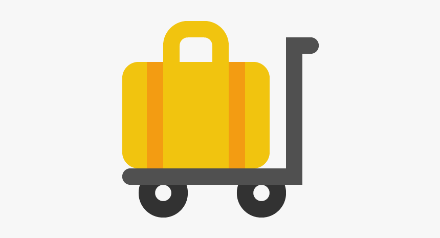 Icon Of Suitcase On Luggage Cart - Bag, HD Png Download, Free Download