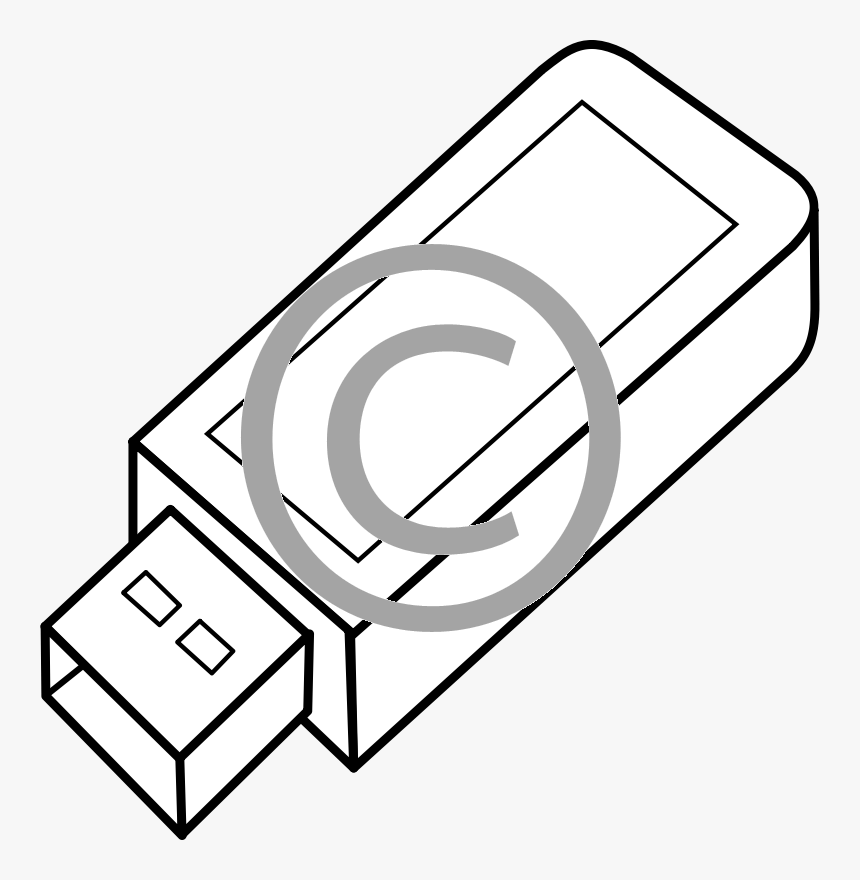 Usb Black And White, HD Png Download, Free Download