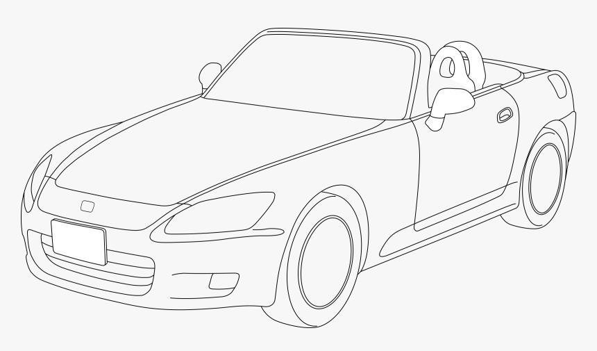 Honda S2000 Outline Clip Arts - S2000 Clipart, HD Png Download, Free Download