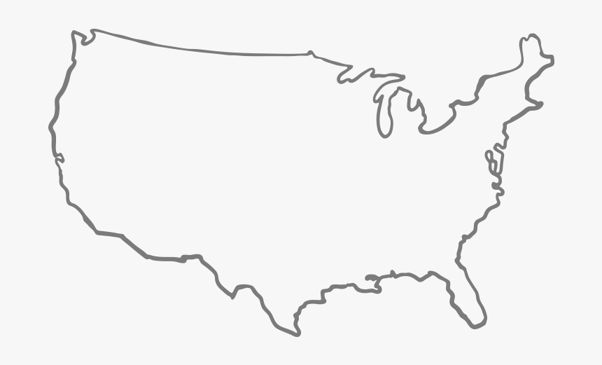 Outline Of The United States - Drawing, HD Png Download, Free Download