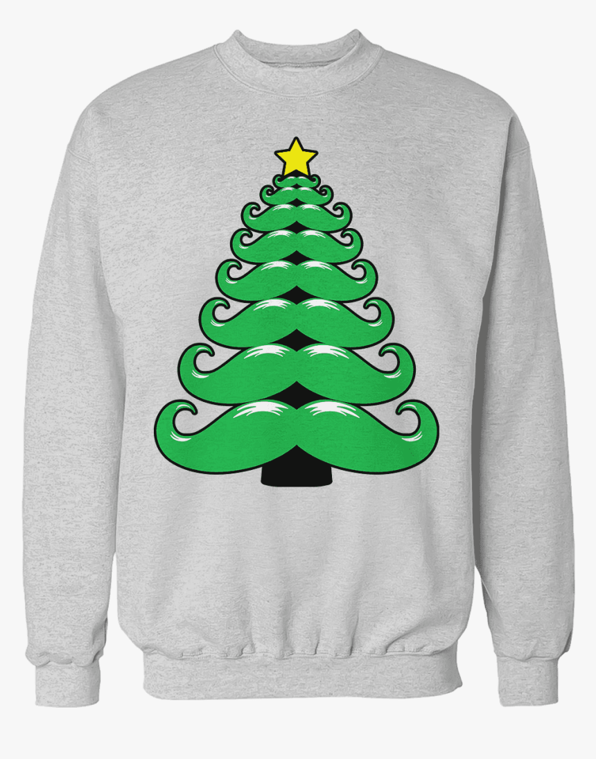 Mustache Christmas Tree - T-shirt, HD Png Download, Free Download