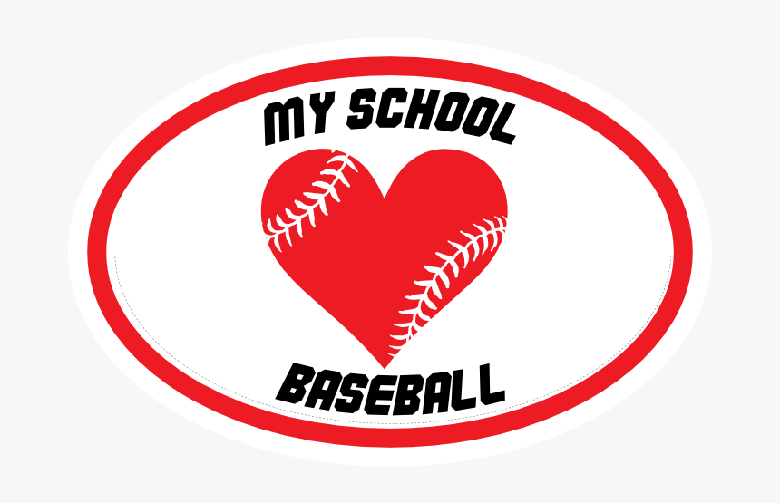 Custom Heart With Baseball Seams In An Oval - Heart, HD Png Download, Free Download