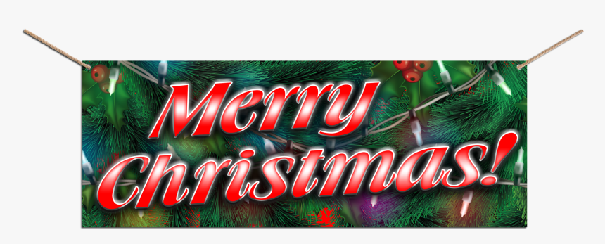 Merry Christmas 2 13 Oz Heavy Duty Vinyl Banner With, HD Png Download ...