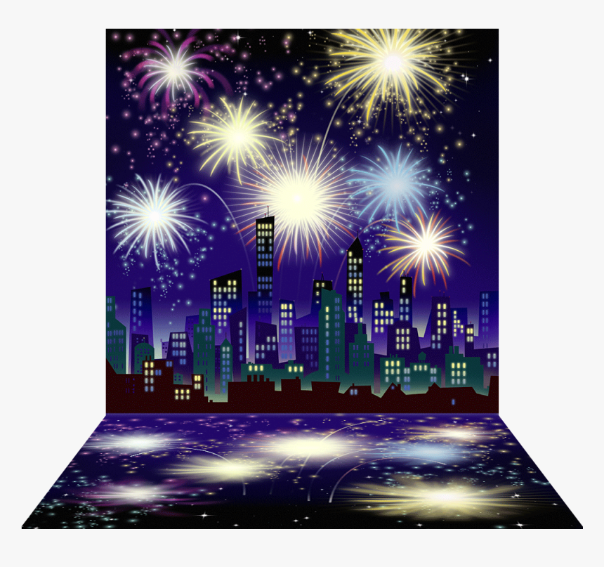 City Celebrations With Fireworks - Fireworks, HD Png Download, Free Download