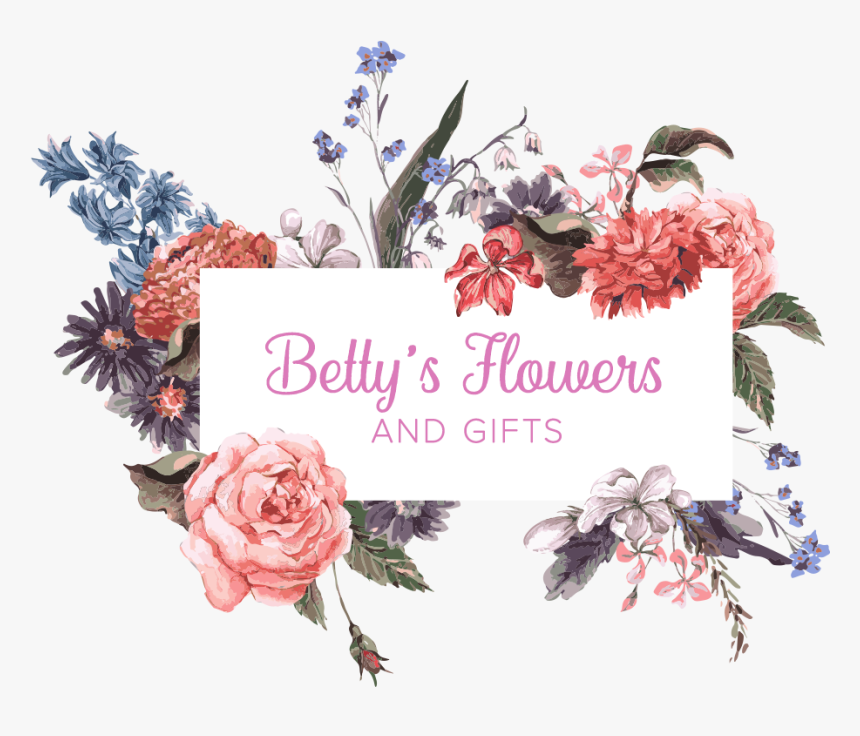 Betty"s Flowers And Gifts - Watercolor Floral Frame Png, Transparent Png, Free Download