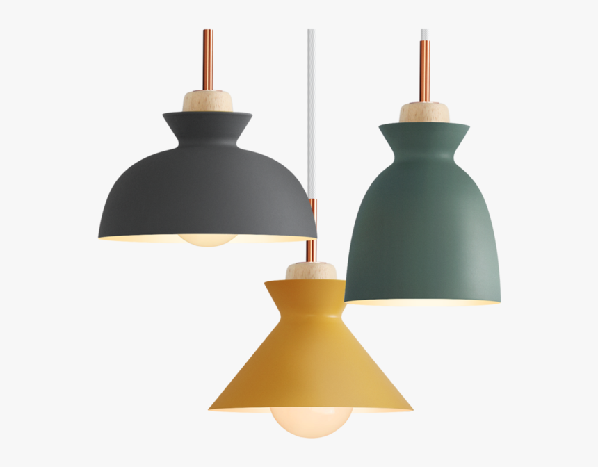 Fashion Creative Modern Wood Colorful Pendant Lights - Modern Hanging Lights Png, Transparent Png, Free Download
