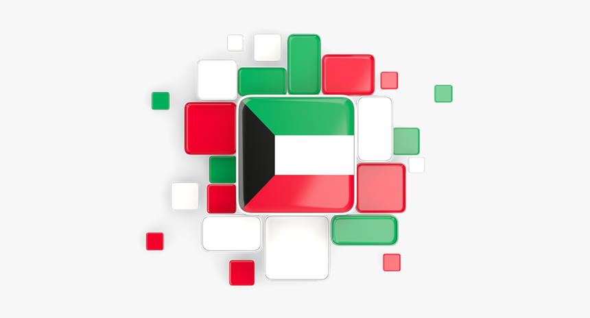 Background With Square Parts - Kuwait Flag Png Background, Transparent Png, Free Download