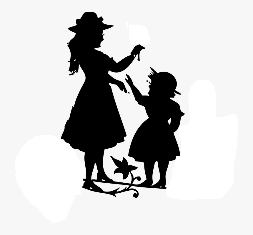 Art Mother And Daughter Drawing, HD Png Download, Free Download