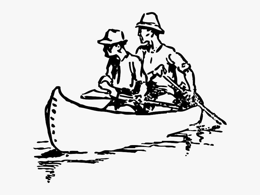 Canoe Clipart Canoe Drawing - Canoeing Drawing, HD Png Download, Free Download