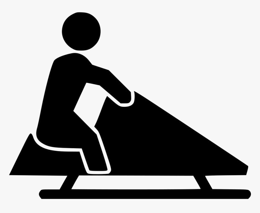 Riding Sled - Sitting, HD Png Download, Free Download