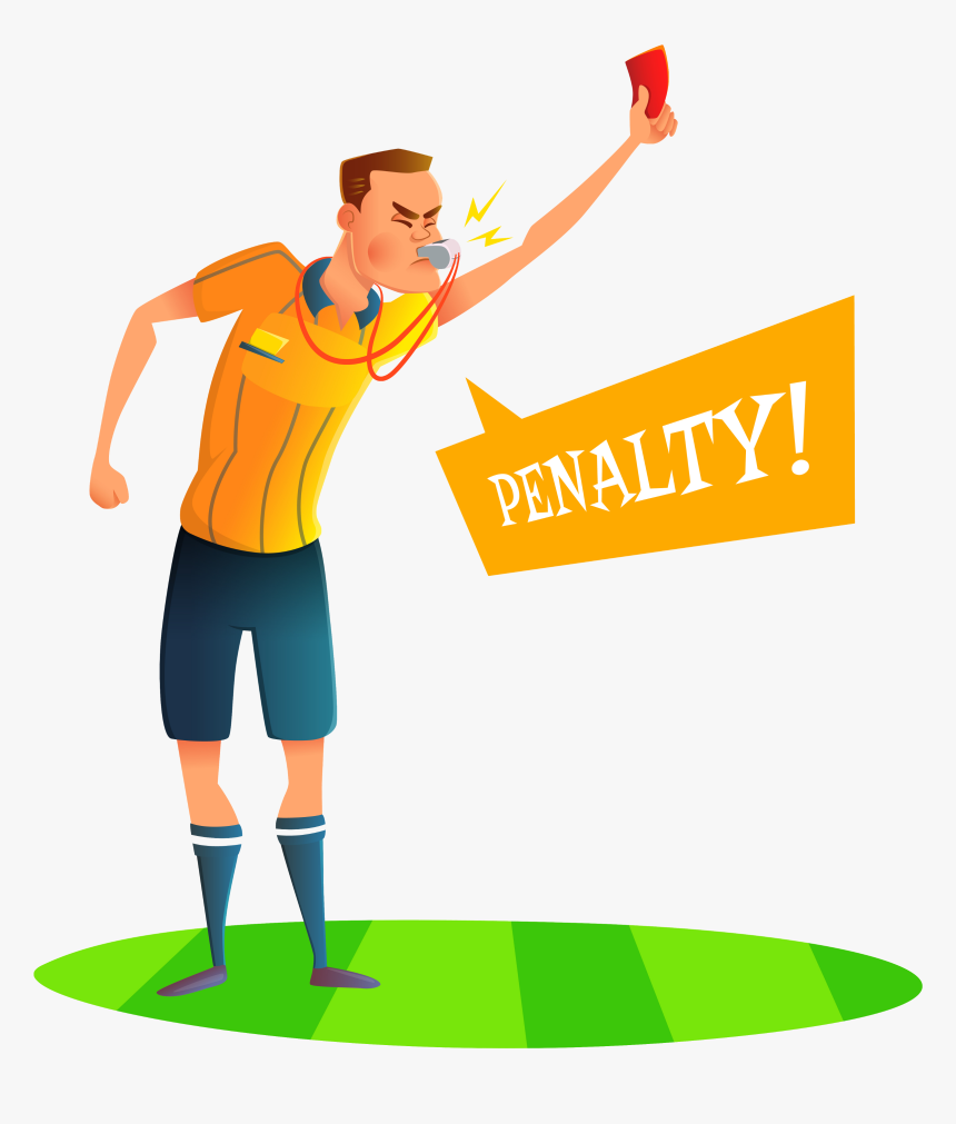 Soccer Referee Cartoon, HD Png Download, Free Download