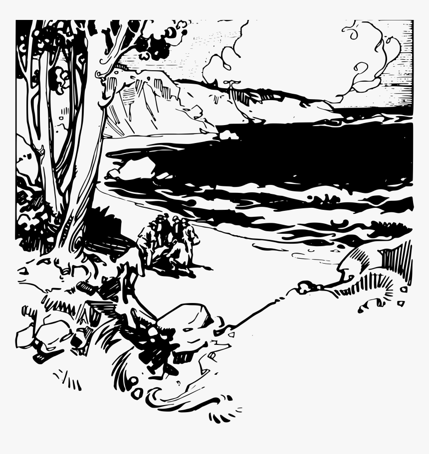 Mystery Cove Clip Arts - Cove Clip Art Black And White, HD Png Download, Free Download