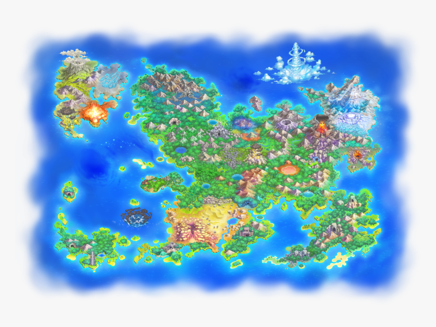 Bg Map - Pokemon Mystery Dungeon Dx Map, HD Png Download, Free Download