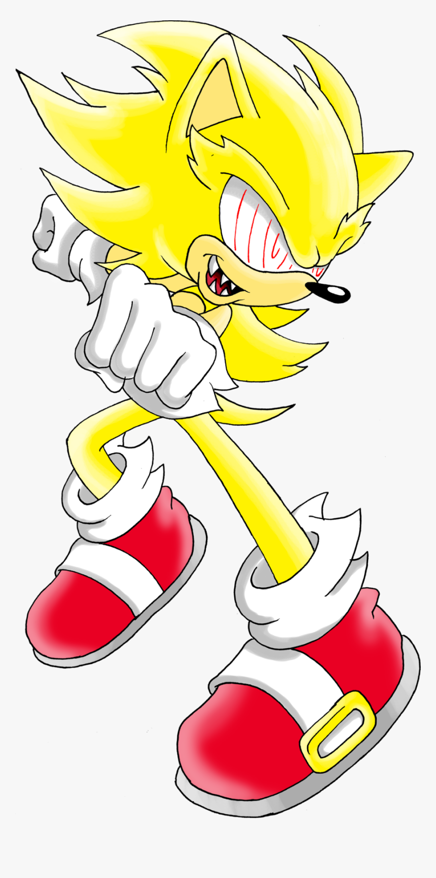 Evil Super Sonic - Evil Super Sonic The Hedgehog, HD Png Download, Free Download