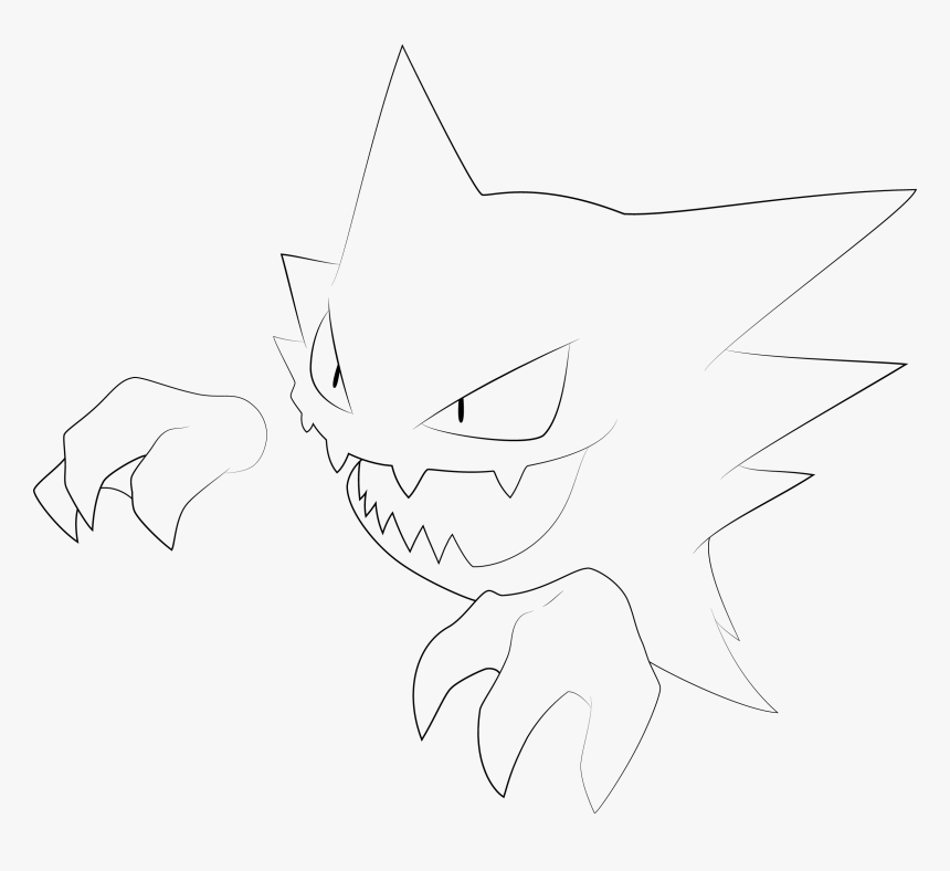 Haunter Drawing , Png Download - Haunter Black And White, Transparent Png, Free Download