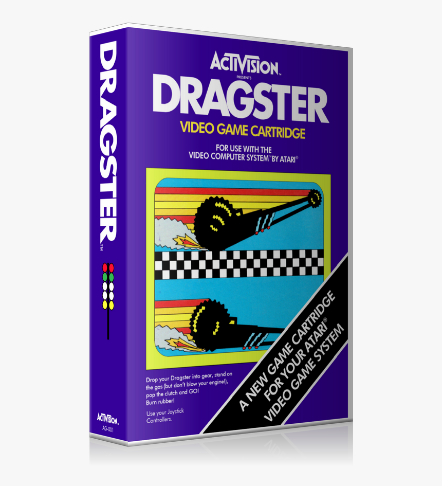 Dragster Atari 2600 Game Cover To Fit A Ugc Style Replacement - Poster, HD Png Download, Free Download