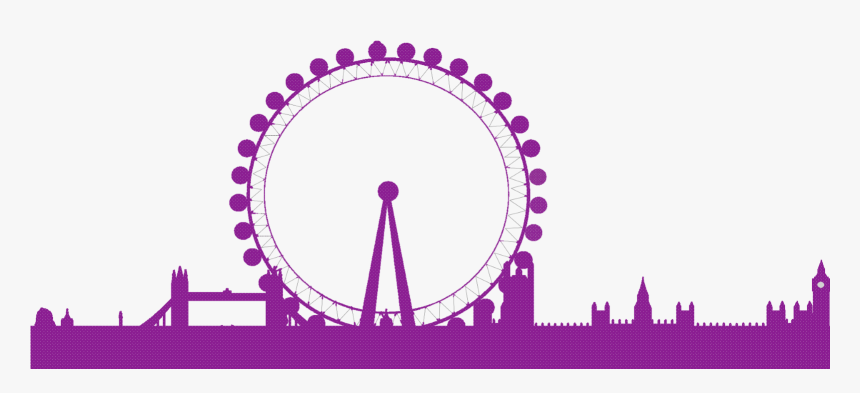 Transparent London Skyline Silhouette Png - London Eye Png, Png Download, Free Download