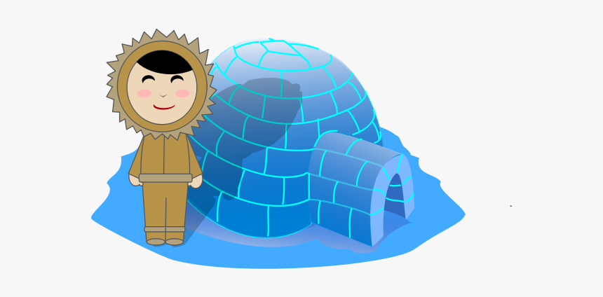 Inuit Girl And Igloo - Types Of Houses Igloo, HD Png Download, Free Download