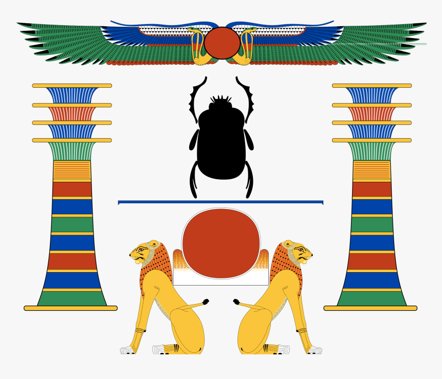 File Ancient Combinations Wikimedia - Ancient Egyptian Symbol Of Djed, HD Png Download, Free Download