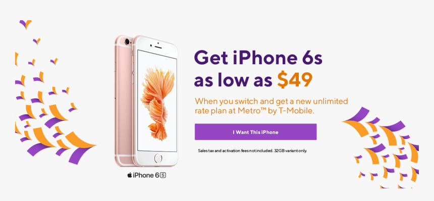 Iphone 6s From Metropcs - Metropcs Black Friday Deals 2019, HD Png Download, Free Download