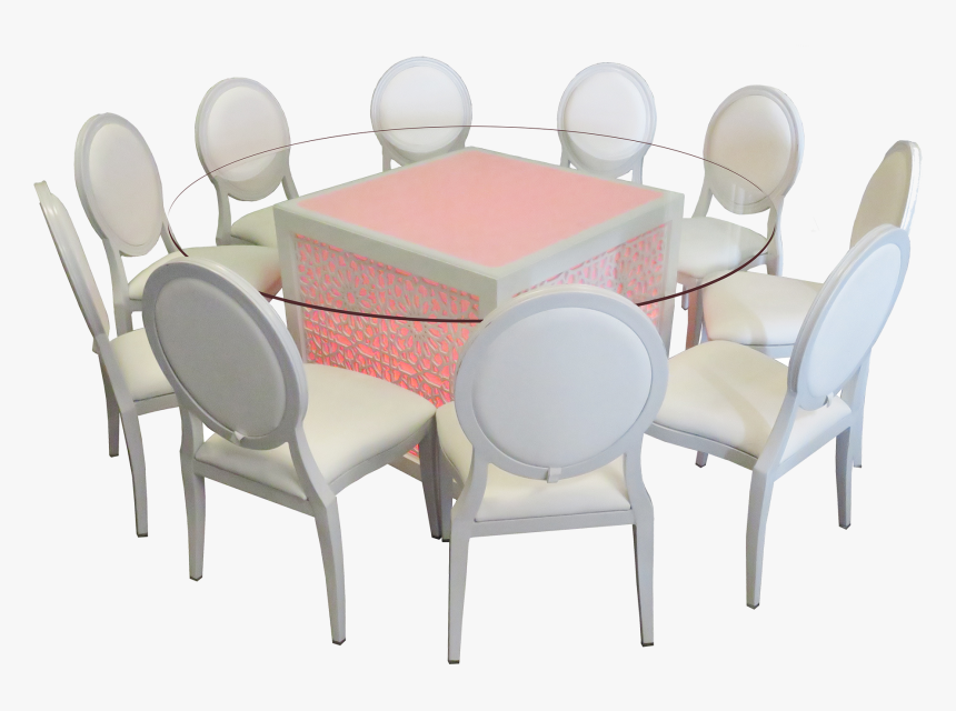 Mashrabiya Round Glass Dining Table With Dior Dining - Furniture, HD Png Download, Free Download