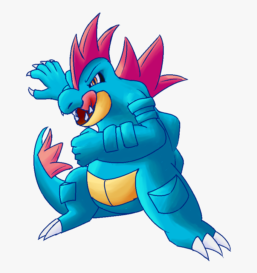 Pokédoodles - 14032013-feraligatr - Cartoon, HD Png Download, Free Download