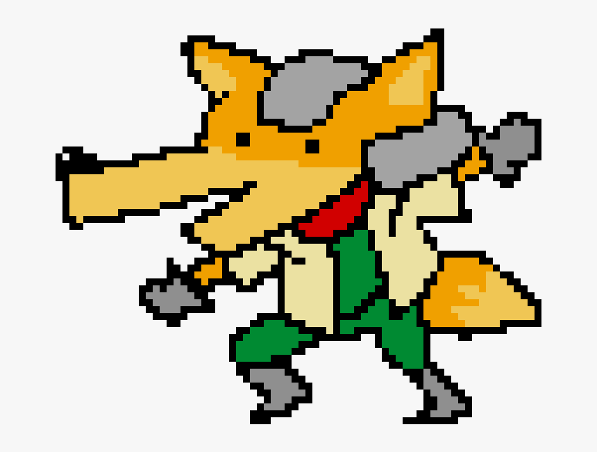 Fox Mccloud Pixel Art, HD Png Download, Free Download