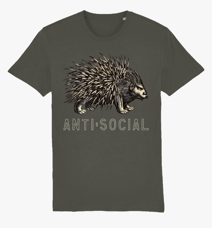 Unisex Antisocial Porcupine Khaki T Shirt Showing Grumpy - All Cats Are Beautiful Shirt, HD Png Download, Free Download